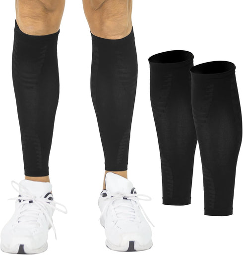 Vive Calf Compression Sleeve for Men & Women 20-30mmHg (1 Pair) - Footless Calf Support Leg Compression Socks for Shin Splint, Pain Relief, Diabet...
