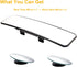 Kitbest Rear View Mirror, Universal Interior Clip On Panoramic Rearview Mirror to Reduce Blind Spot Effectively – Wide Angle – Convex – For Cars, ...