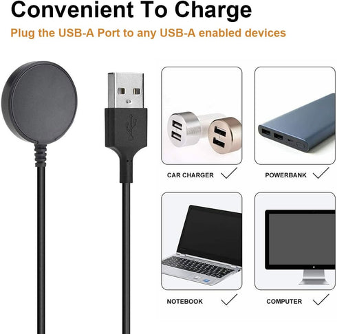 Charger for Samsung Galaxy Watch 8/8 Classic/Ultra/7/6/6 Classic/FE/5/5 Pro/4/4 Classic/3/Active 2/Active, Replacement Wireless Fast Charging Cabl...