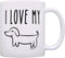 ThisWear I Love My Wiener Dog Mug Funny Dachshund Gifts for Dachshund Lovers Dog Gag Gift 11oz Ceramic Coffee Mug with Handle...