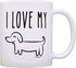 ThisWear I Love My Wiener Dog Mug Funny Dachshund Gifts for Dachshund Lovers Dog Gag Gift 11oz Ceramic Coffee Mug with Handle...