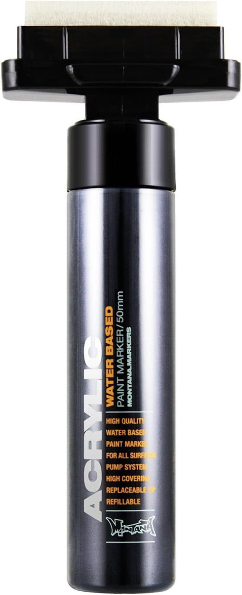 Montana Cans Acrylic Paint Marker, 50mm, Extra Broad, Shock Black, 1 Count (Pack of 1)...