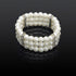 Coolrunner Ladies 3 Rows Faux Pearls Accent Off White Stretch Wrist Bracelet Jewelry...