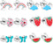 NEWITIN 6 Pairs Silver Cute Stud Earrings for Girls Hypoallergenic Earrings Stainless Steel Press Earrings Strawberry Flower Rainbow Cloud Butterf...