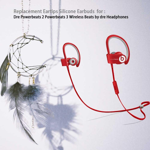 Replacement Eartips for dre Powerbeats 2 Powerbeats 3 Wireless Beats by dre Headphones Silicone Earbuds Eartips Buds Set...