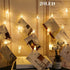 Dopheuor LED Photo Clip Copper String Lights Starry Fairy Warm White Lights Battery Powered for Hang Pictures Cards Bedroom Wall Decorations Chris...