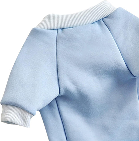 Puppy Sweater for Small Dogs Clothes Warm Winter Cat Clothe Pet Sweatshirt Knitwear Doggie Kitten Clothing, Light Blue, X-Large...