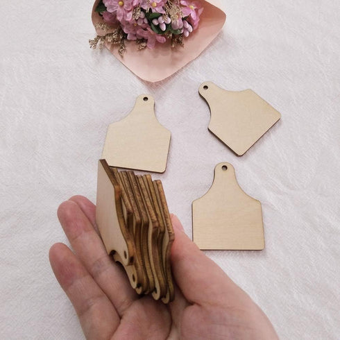 30PCS Cow Tag Natural Wood Earrings Blanks,Wood Jewelry Accessories, DIY Unfinished Wood Shapes (3.0")...