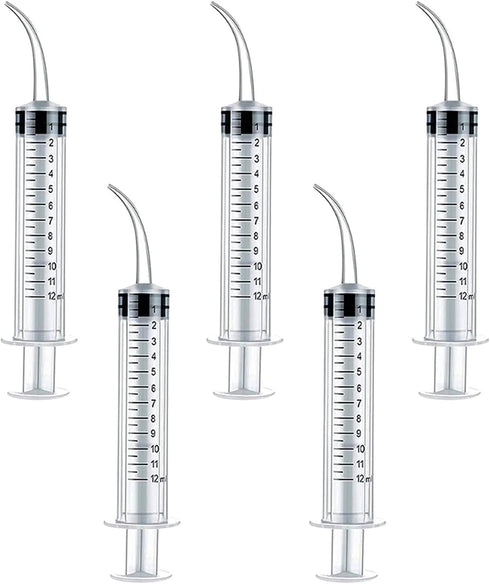 Tonsil Stone Remover Wisdom Teeth Cleaner Dental Irrigation Cleaning with Curved Tip for Oral Dental Care Feed Pets 5 Pcs...