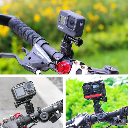 SUREWO Bike Mount for GoPro Hero 12/11/10/9/8/7/6/5 Black,GoPro Max,Camera Aluminum Bicycle Motorcycle Handlebar Mount Compatible with DJI Osmo Ac...