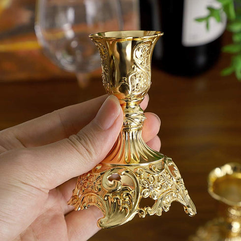 OwnMy Set of 2 Taper Candle Holders Candlestick Holders, Elegant Brass Candle Stick Holders Candelabra Candle Set for Wedding, Christmas, Candle C...