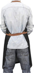 Denim Kitchen Apron with Pockets, Mens Womens Professional Chef Bib Apron for Cooking Grill BBQ Server...