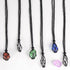 Anjiucc 18 Pieces Black Necklace Cord Empty Stone Holder Empty Necklace Holder Adjustable Cord Cage for DIY Jewelry Making Accessories...
