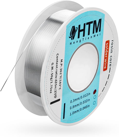 63/37 Rosin Core Tin Lead Solder Wire For Electrical Soldering(0.3mm/50g)...