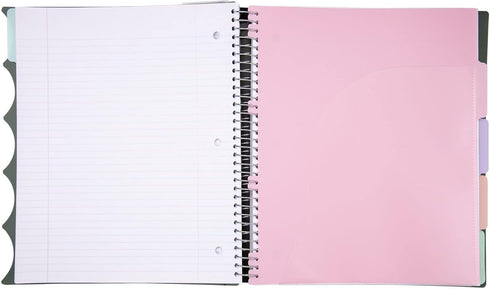 Mintra Office Durable PREMIUM Spiral Notebook (Green Olive, 5 Subject (8.5in x 11in))...