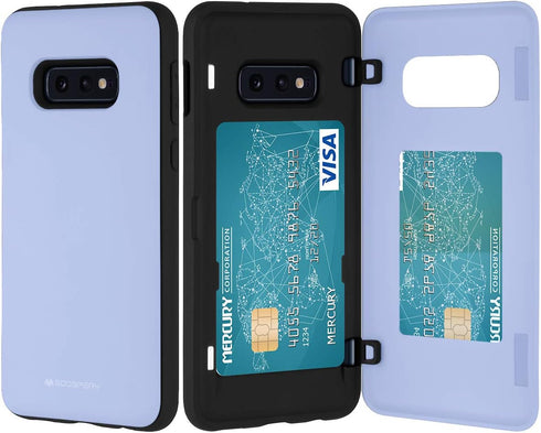 GOOSPERY Galaxy S10e Wallet Case with Card Holder, Protective Dual Layer Bumper Phone Case (Lilac Purple)...