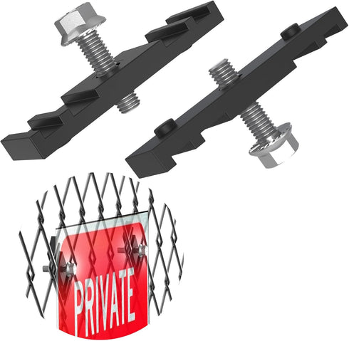Chain Link Fence Sign Mount, Heavy-Duty Fence Sign Fastener Bracket, Black 4 Packs...