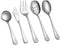 5-Piece 18/0 Stainless Steel Serving Set,Large Hostess Set with Round Edge,Mirror Finished,Dishwasher Safe -Spoons, Forks,Butter Knife& Slotted Sp...