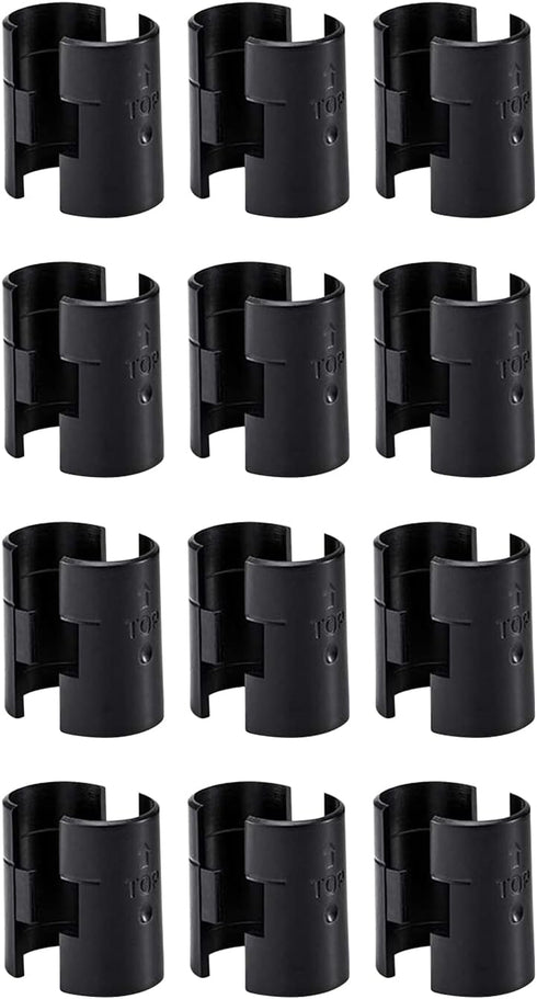 24 Pcs 3/4" Wire Shelving Post Clips, 12 Pairs of Plastic Shelf Locking Clips, Shelving Sleeves Replacements, Wire Shelving Accessories Parts, Com...