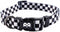 Dog Collar, Comfortable Adjustable Fashion Checkerboard Grid Black and White Color Plaid Collar, Durable Buckle Collar for Pet Dog Cat...