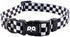 Dog Collar, Comfortable Adjustable Fashion Checkerboard Grid Black and White Color Plaid Collar, Durable Buckle Collar for Pet Dog Cat...
