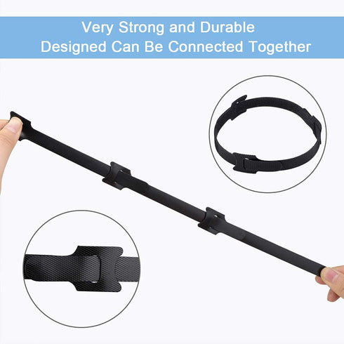 60 PCS 6 Inches Reusable Cable Ties, Adjustable Cord Straps, Wire Organizer, Cord Wrap and Hook Loop Cable Management - Black...