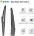 Rear Windshield Wiper Blade Arm Set for Kia Sorento 2015-2020 Rear Windsheild Back Wiper Arm and wiper Blade with Cover Assembly...