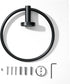 HITSLAM Matte Black Towel Ring for Bathroom, SUS304 Stainless Steel Hand Towel Holder Wall Mounted, Modern Simple Round Kitchen Hand Towel Ring wi...