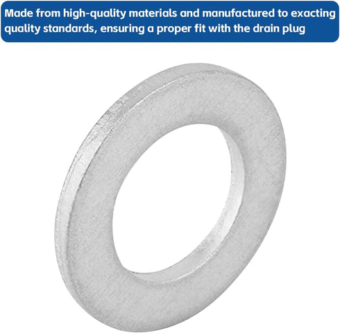 50 Pcs Oil Drain Plug Gaskets, Engine Crush Washer for Car Oil, Aluminum Oil Bottom Screw Gasket, Seal Ring Used for Oil Change, Compatible with P...