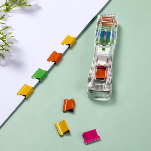 100Pcs Binder Clips Small, Stainless Reusable Steel Refill Clips Paper Clam Clip Work with Clam Clip Dispensers for Fixing Loose Leaf Paper Desk O...