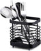 Stainless Steel Utensil Drying Rack, Silverware Drying Basket Basket Draining Basket Kitchen Dish Drainer Dish Drying Rack(S-Black)...