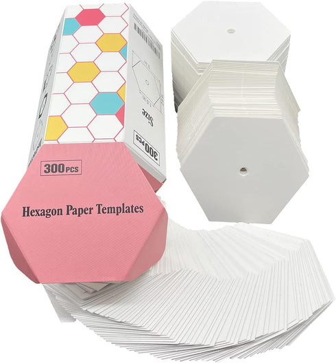 300 pcs 1.5" Paper Piecing for Beginners DIY Patchwork Sewing Crafts, Quilting Templates for Sewing Supplies Quilting Accessories Crafting Tools,H...