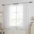 White Sheer Curtains 54 inches Long for Bedroom Top Rod Pocket Sheer Window Panels Curtains for Nursery Living Room 52 by 54 Inch Length Set of 2...