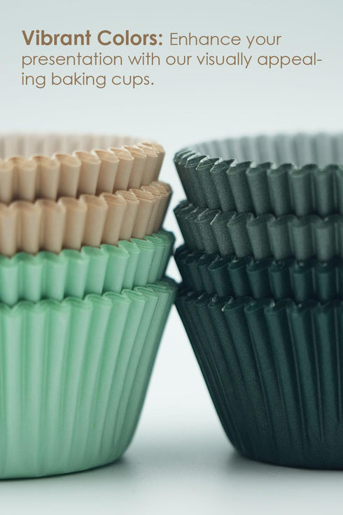 BakeChoice Cupcake Liners 400 Pcs Mini Cupcake Wrappers Baking Cups, Cup Cake Paper Cup, Food Grade Paper Cupcake Liners, Greaseproof Parchment Mu...