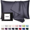 INSSL Silk Pillowcase for Women, Mulberry Silk Pillowcase for Hair and Skin and Stay Comfortable and Breathable During Sleep (King, Dark Grey)...