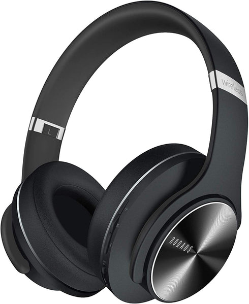 DOQAUS Bluetooth Headphones Over Ear, 90 Hours Playtime Wireless Headphones with 3 EQ Modes, Noise Isolating HiFi Stereo Headphones with Deep Bass...
