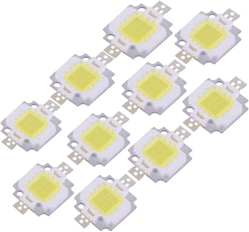 Led Chip, LED Chip Bulb,10Pcs 10W LED Warm/Cool White SMD Chip COB DC 9-12V for Lamp Flood Light Bulb Replacement(Cool White)...