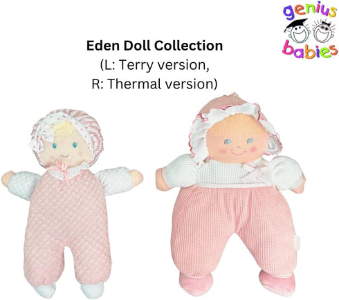 Soft Baby Doll - Cuddly and Soft - Perfect First Baby Doll for Infants and Toddler - Cute Pink and White Outfit - No Hard Parts - Nontoxic First D...