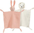 Organic Cotton Muslin Lovey Blanket, Organic Cotton Muslin Bunny & Lion Security Blanket Soft & Breathable Lovie Baby Gifts for Boys and Girls (Pi...