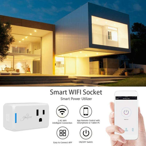 Jinvoo Smart Plug, Wireless Mini Outlet, Alexa socket, Smart Home Wi-Fi Outlet Works with Alexa,Echo and Google Home and IFTTT, App Control, No Hu...