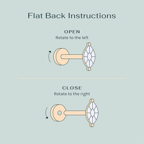PAVOI 14K Gold Plated Solid 925 Sterling Silver Post Cubic Zirconia Flat Back Earrings for Women | Cartilage Earring | Helix Piercing Jewelry | Sm...