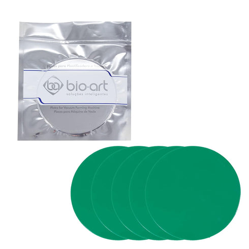 Dental Soft Splint, 5 Sheets 3.0 mm Dental Lab Splint Thermoforming Material for Vacuum Forming Machine ?134mm (Round, Green)...