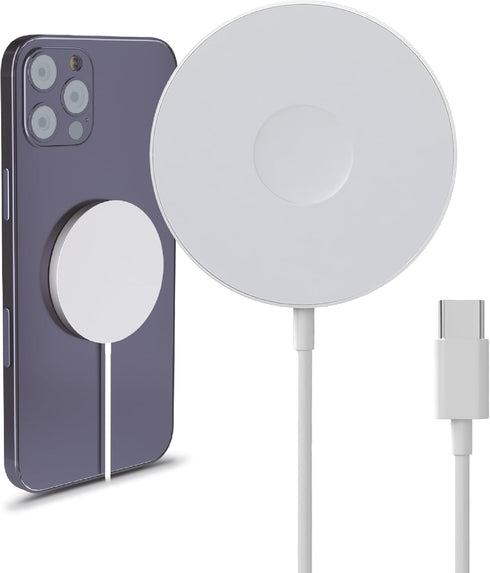 MMOBIEL Magnetic Wireless Charger 15W Compatible with MagSafe iPhone 15/14/13/12 Series, AirPods 3/2/Pro, Apple Watch All Series, Samsung Galaxy B...