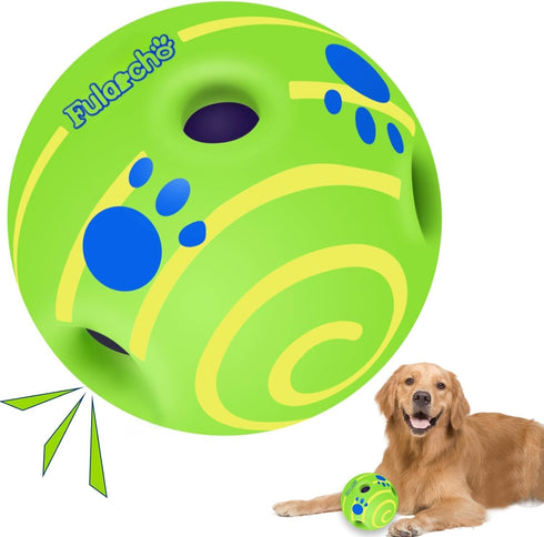 Interactive Dog Ball, Large Dog Ball Toy, Interactive Dog Toy for Small/Medium/Large Dogs, Herding Ball for Dogs with Fun Giggling Sounds When Rol...