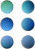 qiqee 300PCS Standard Gradient Cupcake Liners Cupcake Cups 6 Designs Blue Gradient Cupcake Papers Baking Cups Cupcake Wrappers (Medium Size)...