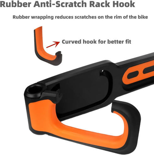 Bike Rack for Garage Wall Mount Bike Hanger Hooks for Bicycle Storage Easily Hang/Detach Storage System Vertical Bike Hook for Indoor Holds Up to ...
