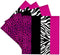 3dRose CST_35436_3 Pink Black and White Animal Print-Leopard and Zebra-Ceramic Tile Coasters, Set of 4...