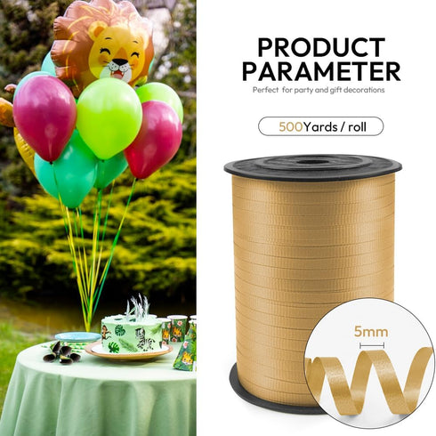 500 Yards Curling Ribbon with Spool, 1/5" Wide Crimped Texture Curling Ribbons - Perfect for Gift Box Wrapping, Florist Flowers, Birthday Party De...