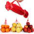 100 Pack 20'' Mesh Nylon Netting with Loop-Style Closures, Red Reusable Nylon Mesh Net Produce Grocery Toys Fruits Vegetables Storage Poly Bags, S...