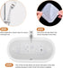 Non-Slip Bathtub Stickers, 72 PCS Safety Bathroom Tubs Showers Treads Adhesive Decals Scraper (Clear)...